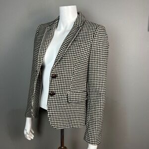 J. Crew Blazer Women's‎ Size 0 Schoolboy Tweed Plaid Elbow Patches Preppy Y2k